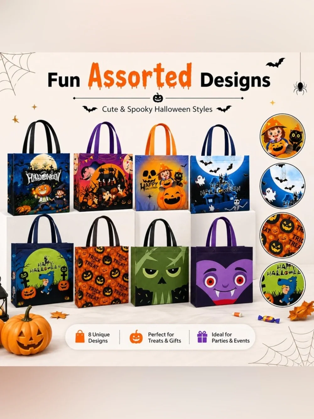Spooky Halloween Treat Bags – 8 Pack